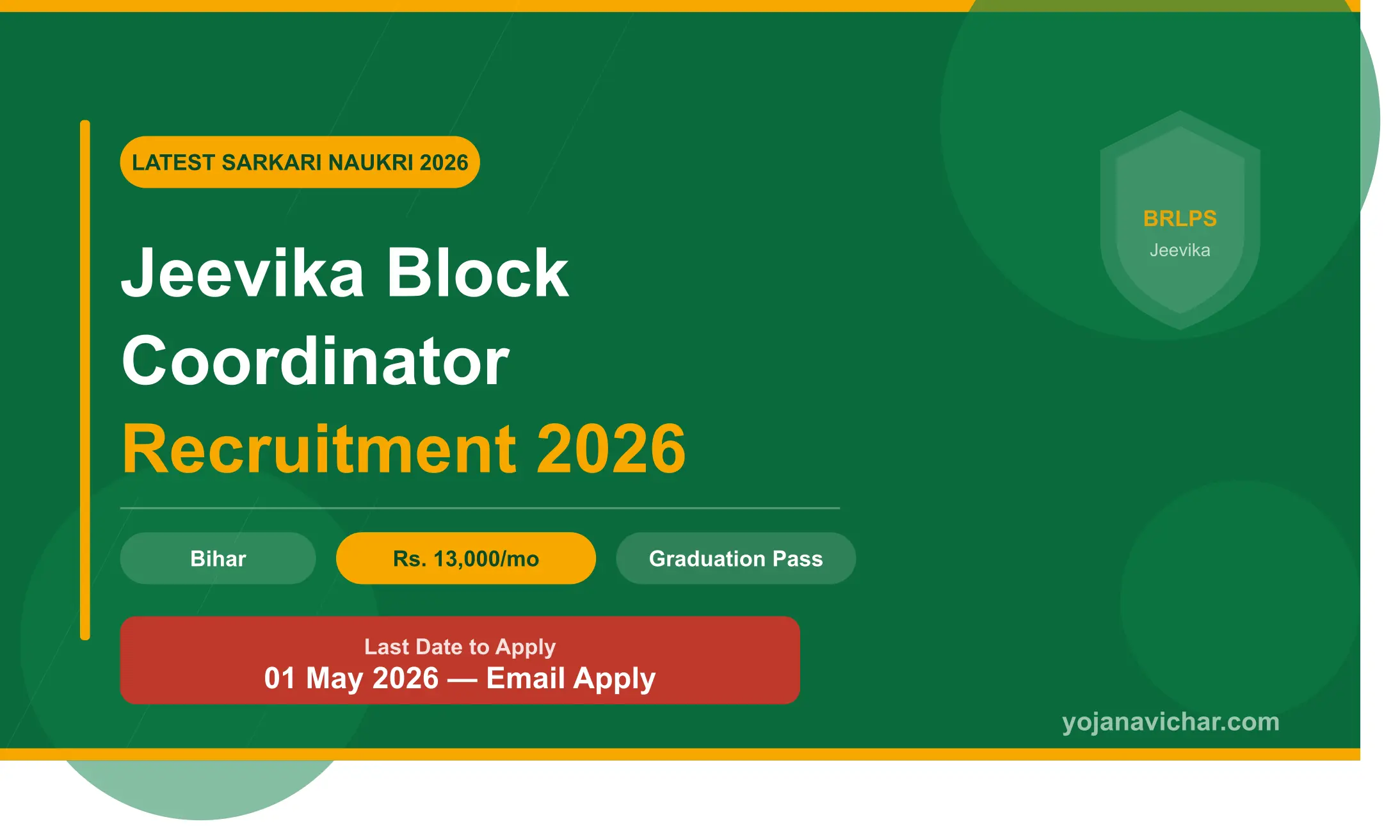 Jeevika Block Coordinator Bharti