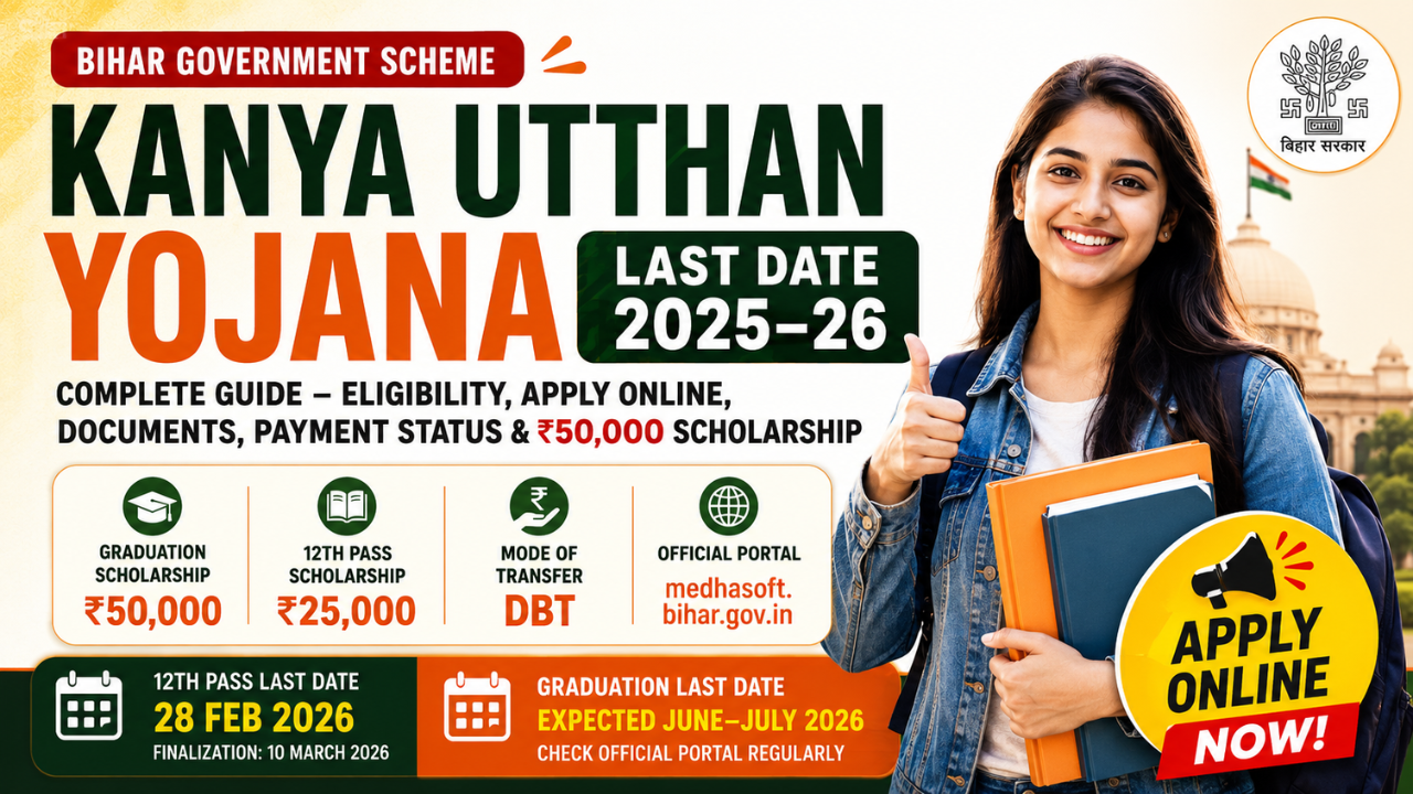 Kanya Utthan Yojana Last Date